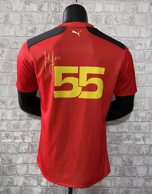 F1 Ferrari Red Carlos Sainz -55 Jersey 23