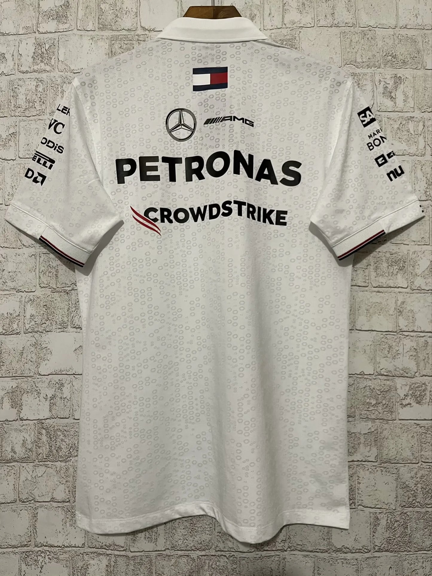 F1 Mercedes White Collared Jersey 24