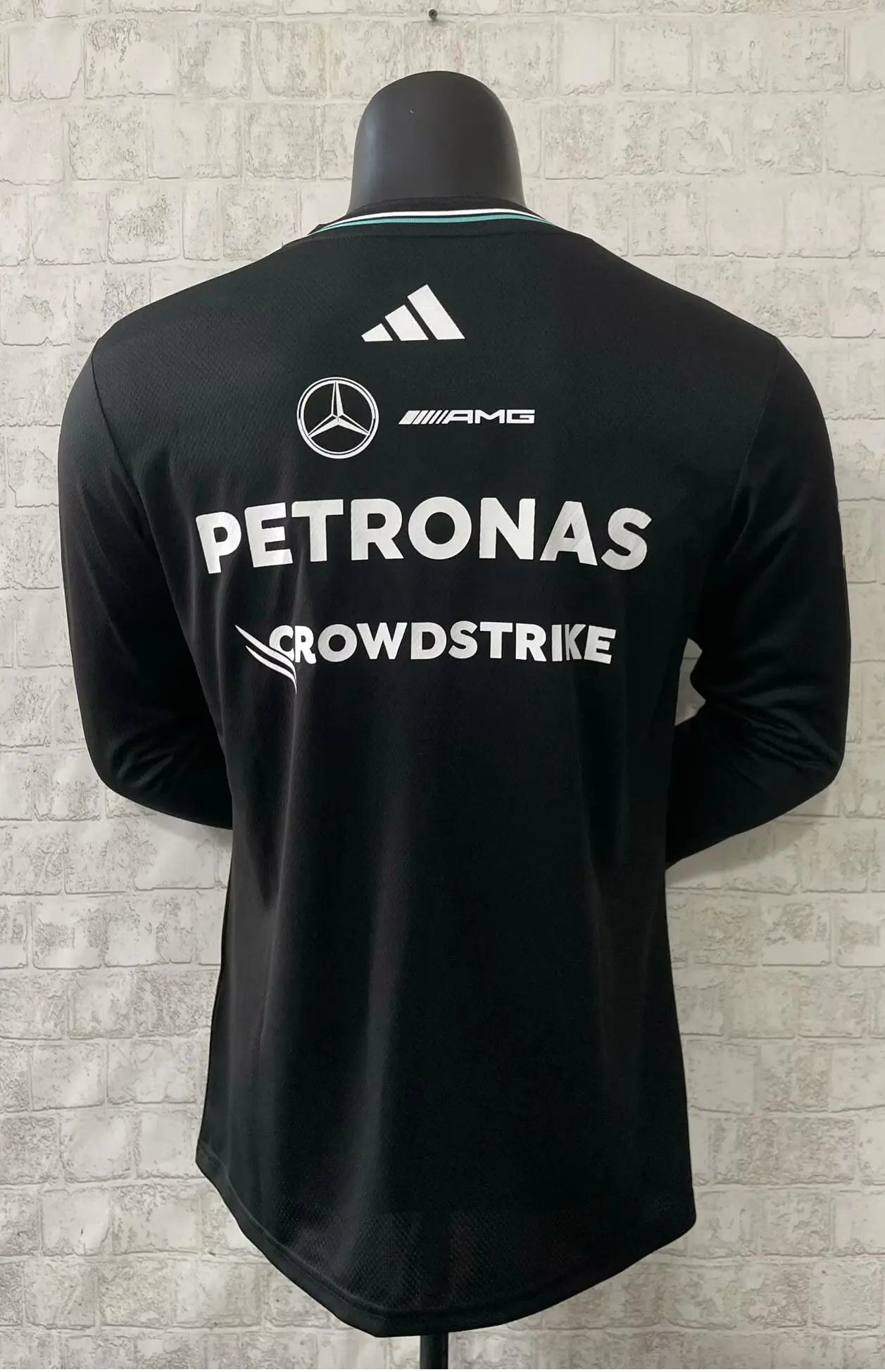 F1 Mercedes Black Round Collar LS Racing jersey 25