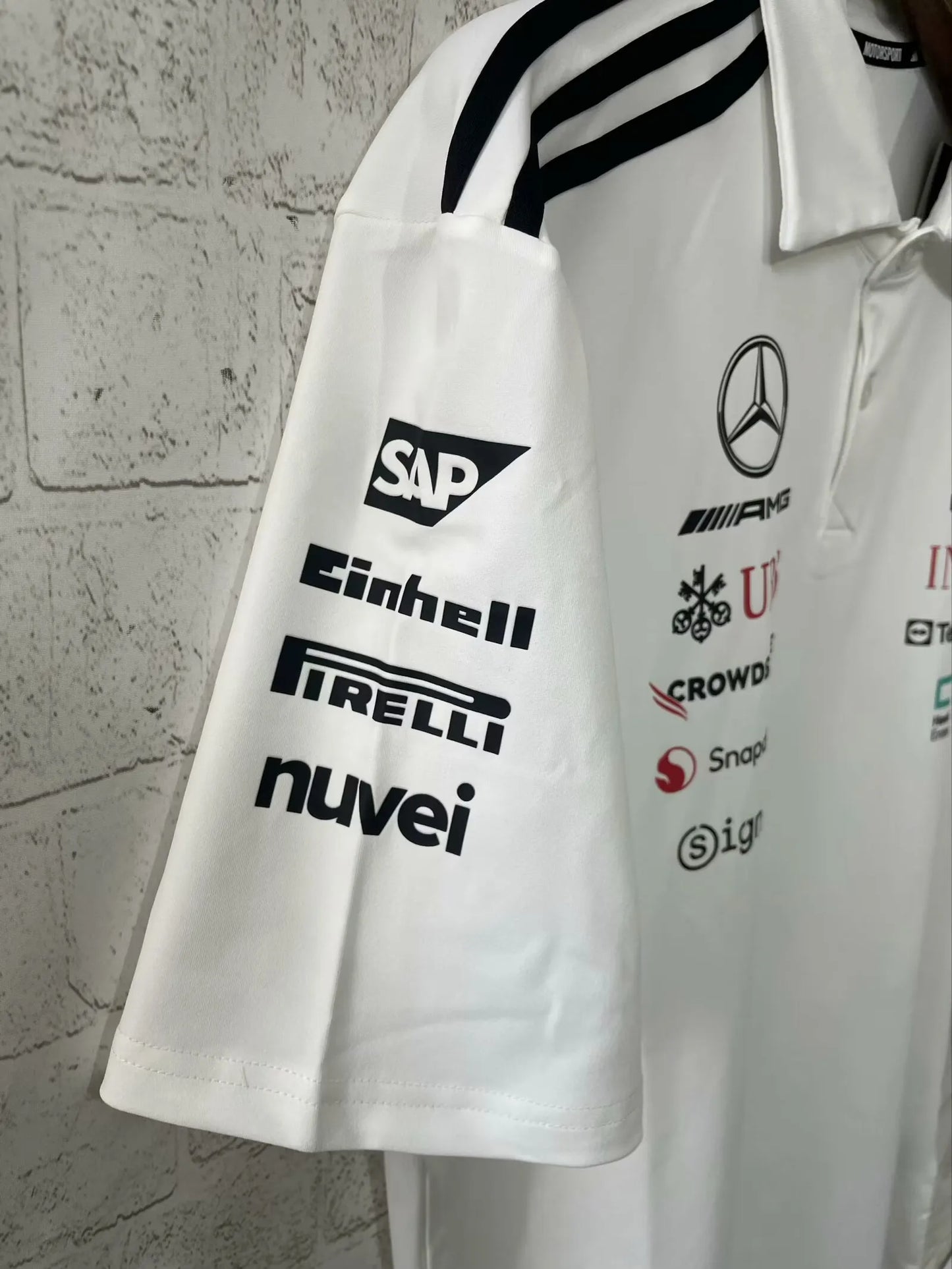 F1 Mercedes White Racing Jersey 25