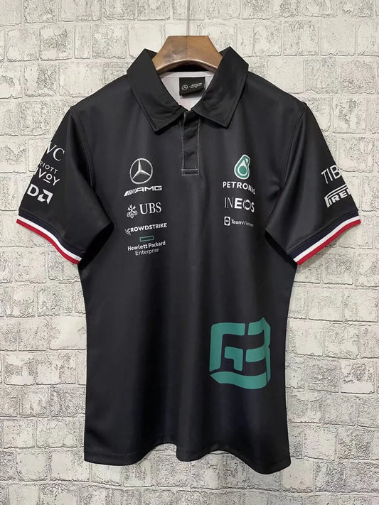 F1 Royal Blue #65 Collared Racing Shirt