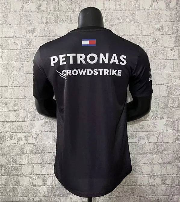 F1 Mercedes Black Round Collar Jersey 23