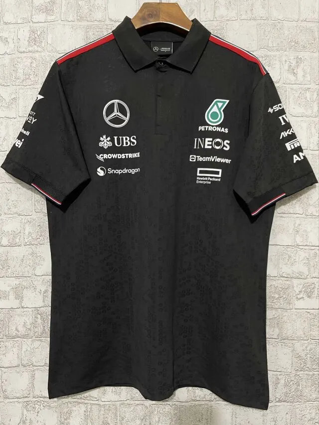 F1 Mercedes Black Collar Jersey 24