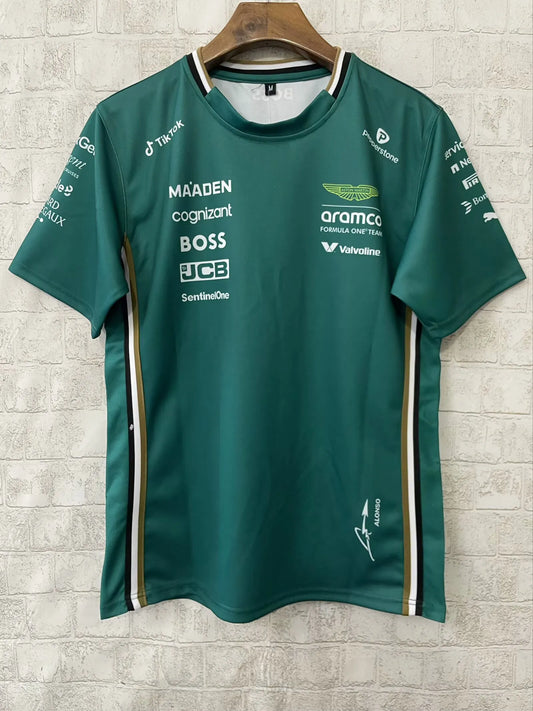 Aston Martin Round Collared Formula One #14 Jersey 25