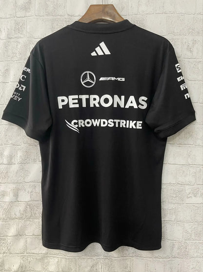 F1 Mercedes Black Round Collar Racing jersey 25