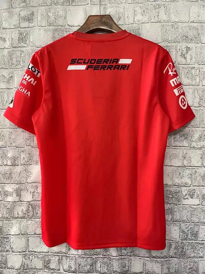 F1 Ferrari Red & Black Round Collar Jersey 21/22