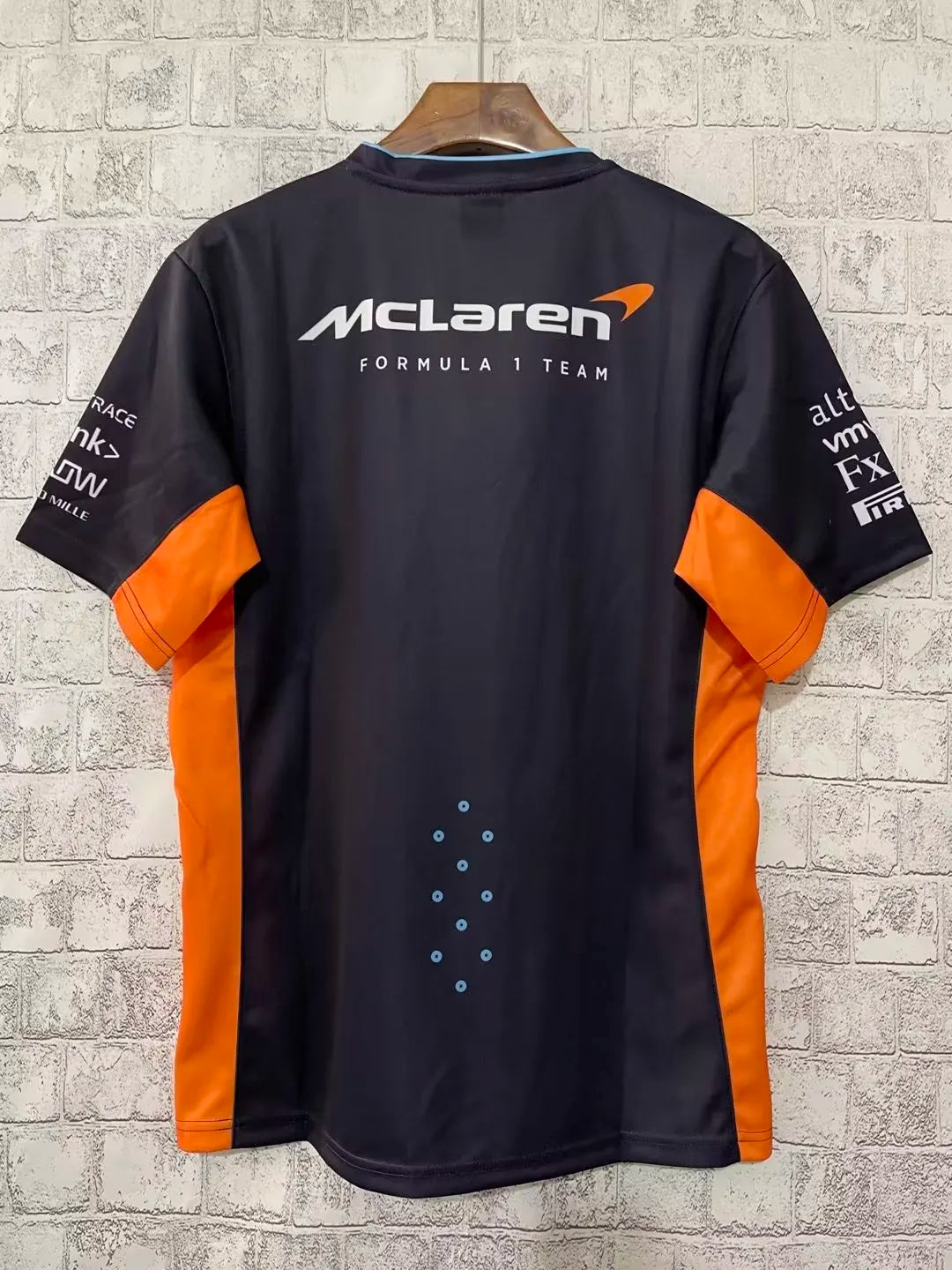 F1 McLaren Team Jersey Black and Orange 23