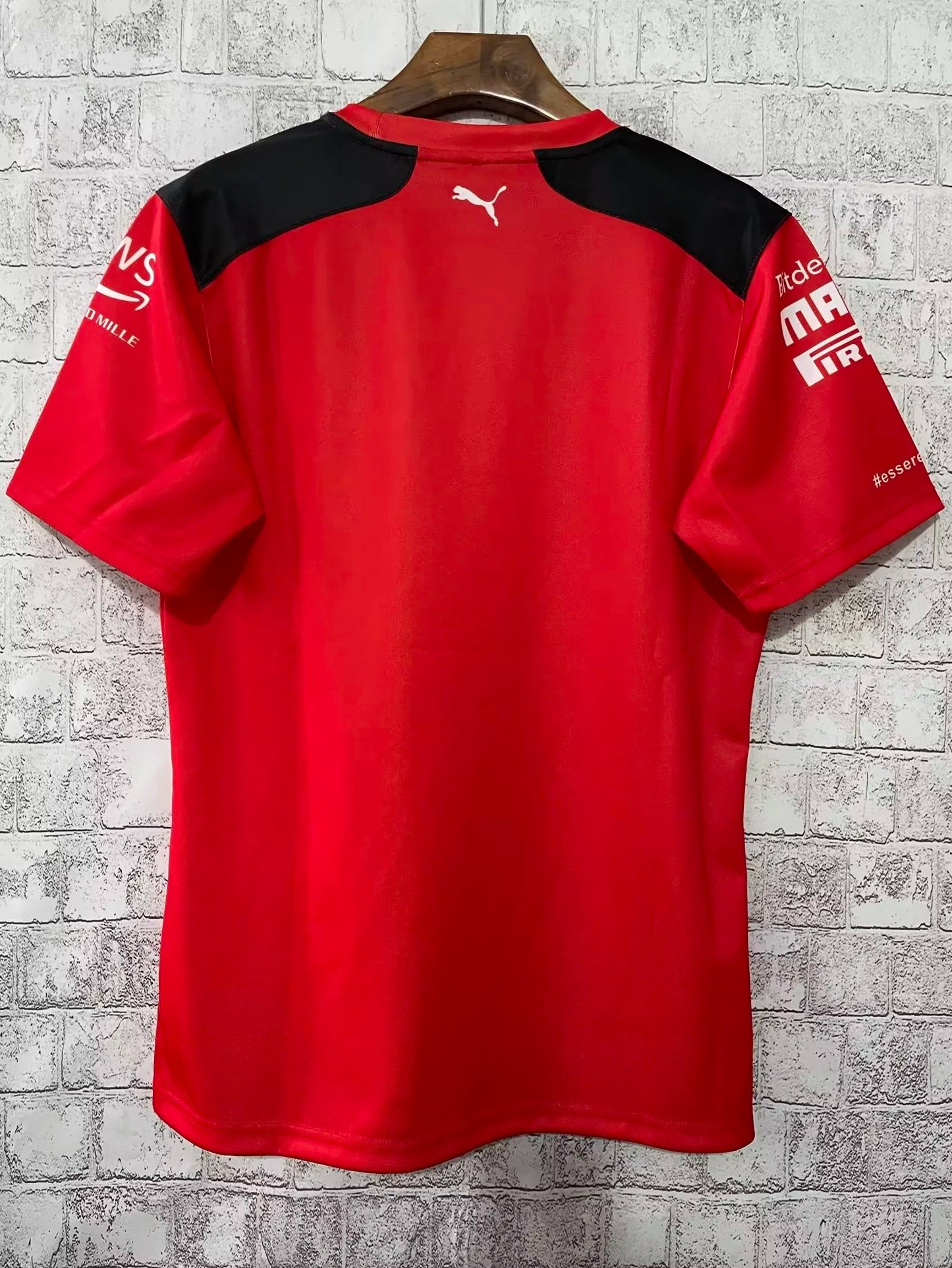F1 Ferrari Red Round Collar Jersey 23