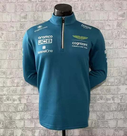 Aston Martin Green Formula One Quarter Zip 23