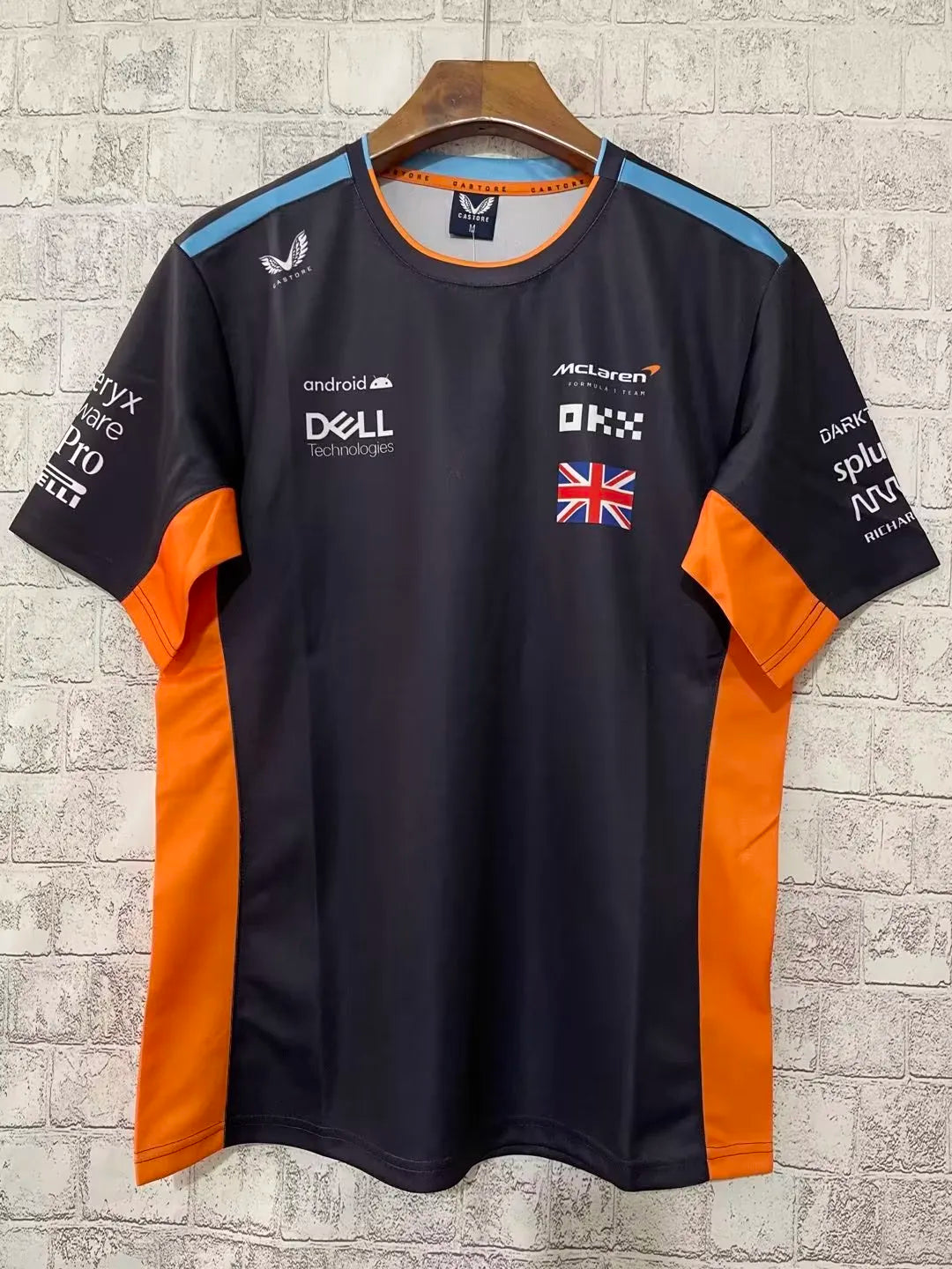 F1 McLaren Team Jersey Black and Orange 23