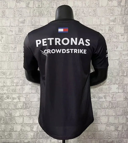F1 Mercedes Black Round Collar Jersey 23