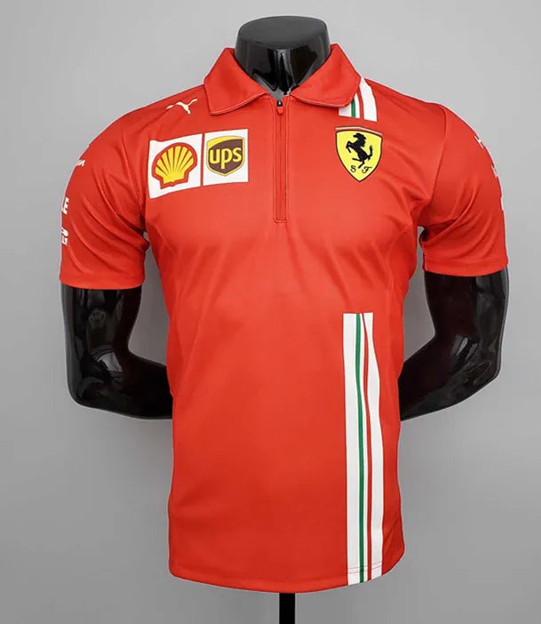 F1 Ferrari Red collar Jersey 21/22