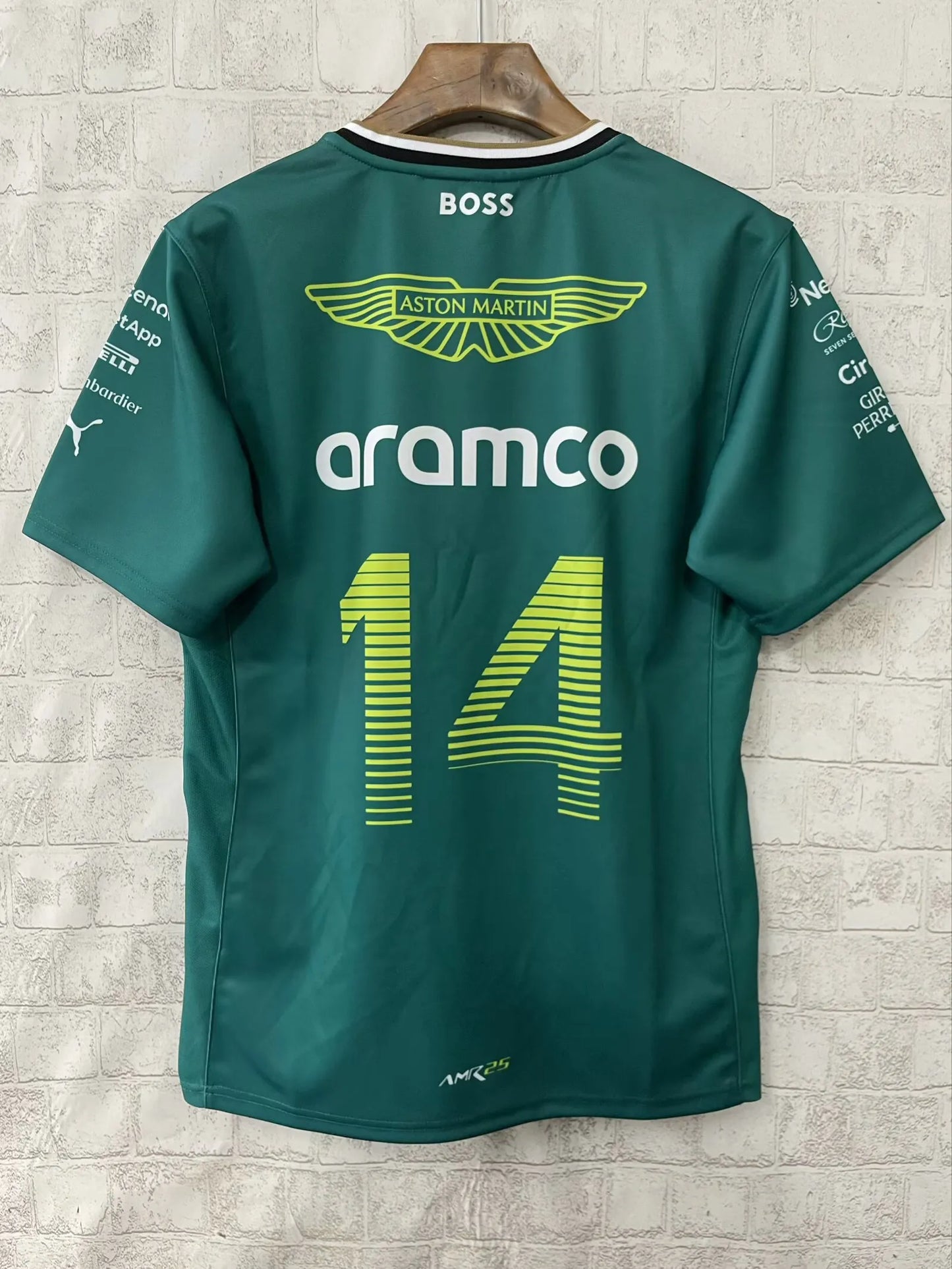 Aston Martin Round Collared Formula One #14 Jersey 25