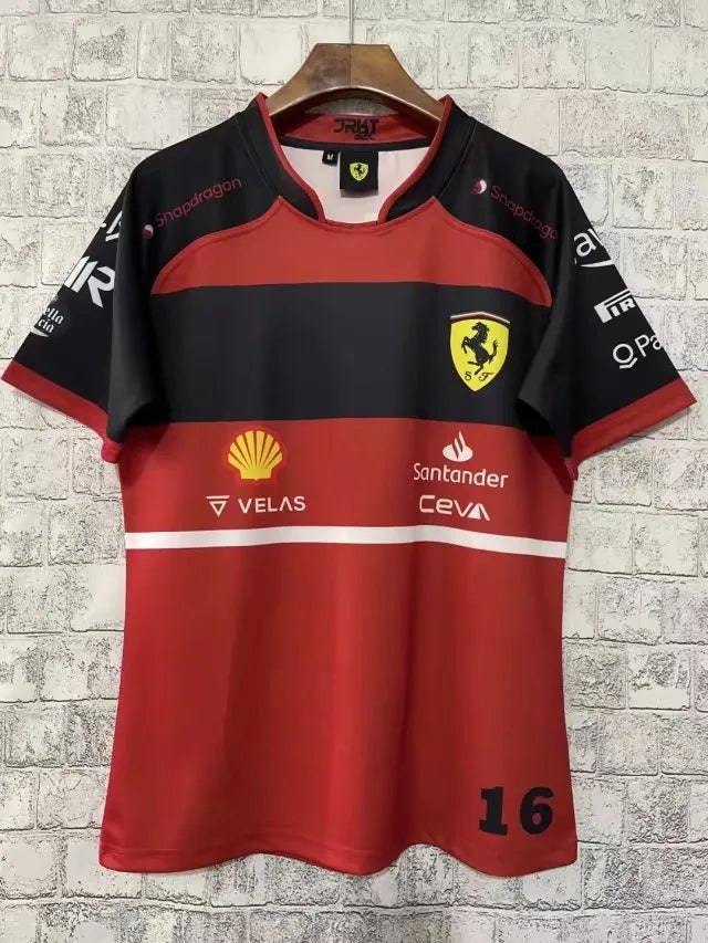 F1 Ferrari Red & Black Charles Leclerc-16 Jersey 21/22
